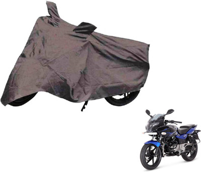 Auto Hub Two Wheeler Cover for Bajaj(Pulsar, Grey)