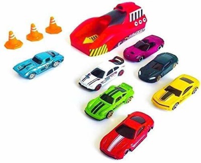 chakrika Rapid Launcher with Die Cast Toy Cars, high Speed car Launcher Set (7)cars(Multicolor)