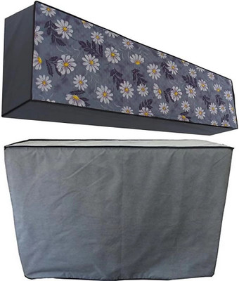 KingMatters Air Conditioner  Cover(Width: 112 cm, Grey, White)