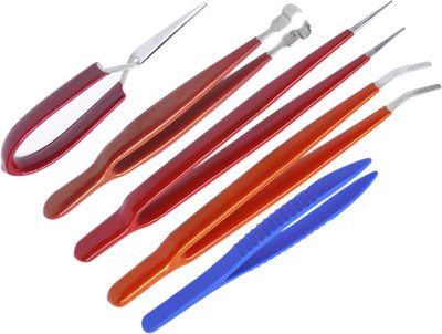 Scorpion 5 pc Tweezers With Insulated Handle For Gadget Repair