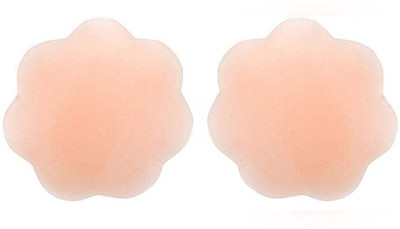 ELEBAE Silicone Peel and Stick Bra Petals(Beige Pack of 2)