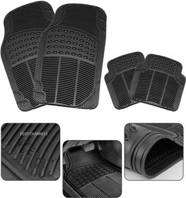 AUTOGARH Rubber Standard Mat For  Tata Indigo CS(Black)