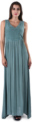 SELFYS Women Maxi Grey Full Length Dress