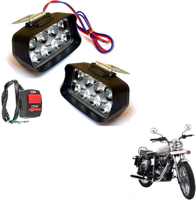 MOCKHE MAGVLB-8LDNL-34 Electra Headlight Motorbike LED for Royal Enfield (12 V, 24 W)(Universal For Bike, Pack of 2)