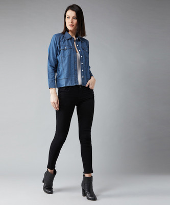 DOLCE CRUDO 3/4th Sleeve Washed Women Jacket