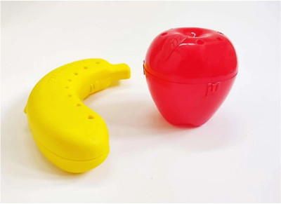 SOFTLINE APPLE BANANA CASE BPA FREE 2 Containers Lunch Box(250 ml)