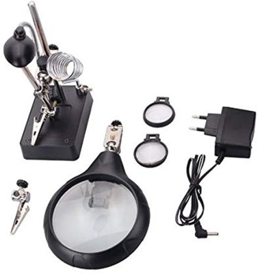 SHUANG YOU Adjustable Auxiliary Clip 3X Multi-functional 3 Lens Magnifying Glass 5 Led Zoom Light(MUTI)