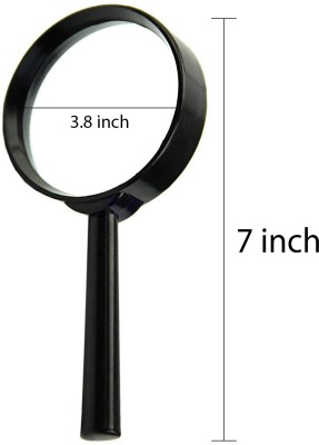 AASA Antique Handheld Magnifier 7X Magnifying Glass(Black)