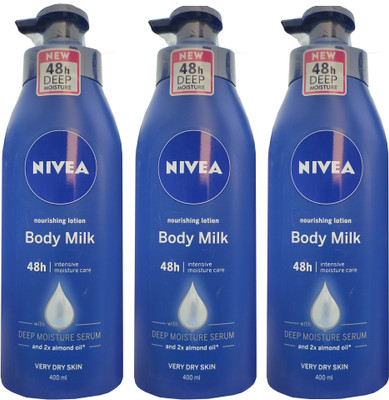 NIVEA Nourishing Lotion Body Milk 400ml *3(1200 ml)