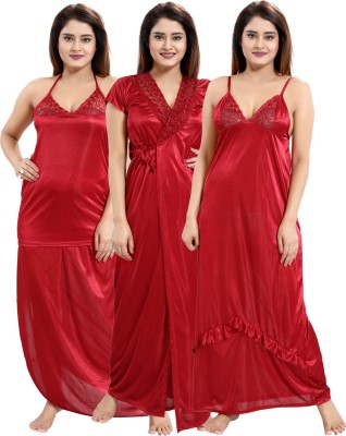 Be You Women Nighty Set(Maroon)