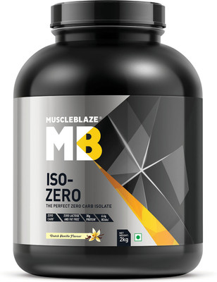 MuscleBlaze Iso-Zero, Zero Carb 100% Whey Isolate Whey Protein(2 kg, Dutch Vanilla)
