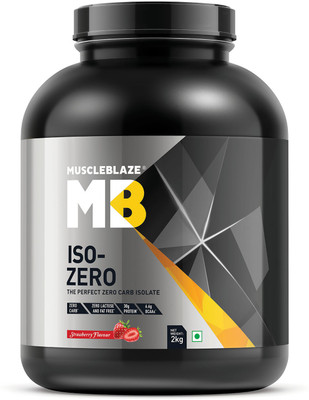 MuscleBlaze Zero Carb Iso-Zero Pure Whey Isolate Whey Protein(2 kg, Strawberry)