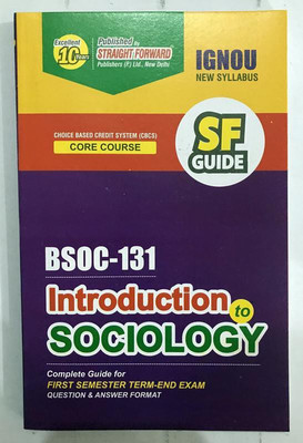 BSOC 131 Introduction To Sociology Guide Book In English Medium(Paperback, Expert panel of SF Publication)