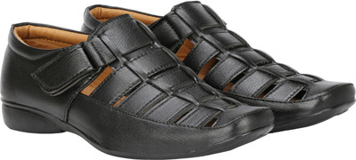 Kraasa Men Black Sandals
