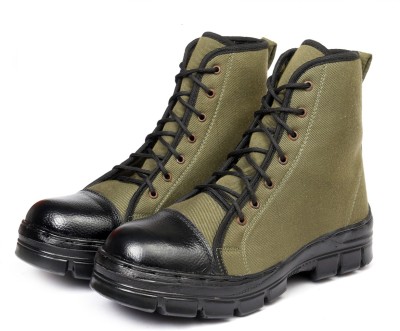 AFORD Leather Boots/ Combat Boots/Unique Boots Shoes For Men's Boots For Men(Green , 8)