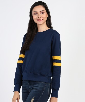 Miss Chase Full Sleeve Solid Women Sweatshirt