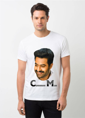 HamsaMART Printed Men Round Neck White T-Shirt