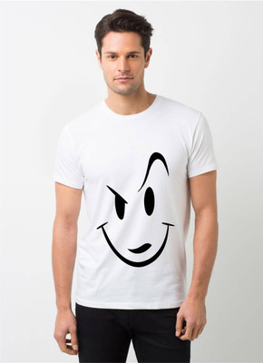 HamsaMART Printed Men Round Neck White T-Shirt