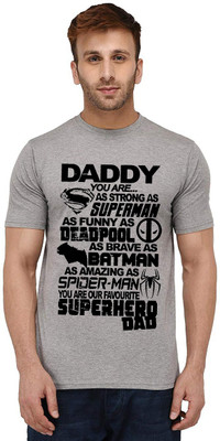 Aseria Printed Men Round Neck Grey T-Shirt