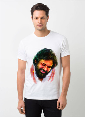 HamsaMART Printed Men Round Neck White T-Shirt
