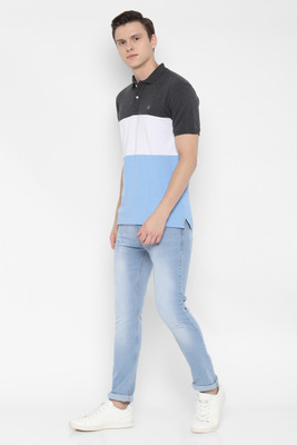 Allen Solly Colorblock Men Polo Neck Multicolor T-Shirt