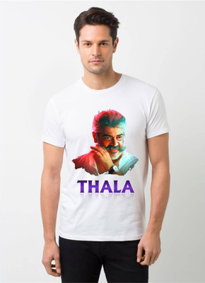 hamsa print world Printed Men Round Neck White T-Shirt