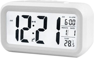 Techobucks Digital White Clock