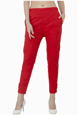 AAKRITHI Regular Fit Women Red Trousers