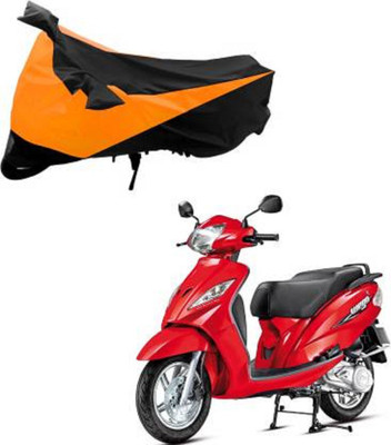 High Quality Waterproof Two Wheeler Cover for TVS(Wego, Orange, Black)