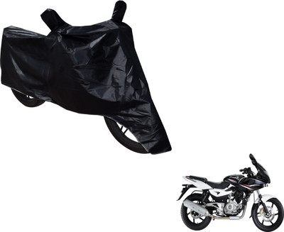Auto Hub Two Wheeler Cover for Bajaj(Pulsar 220 DTS-i, Black)
