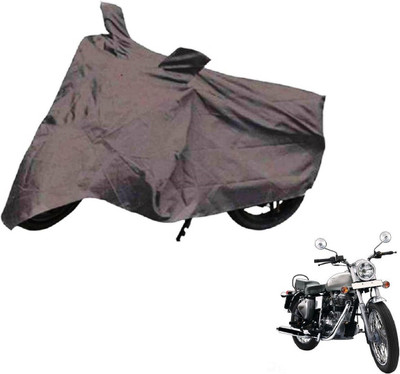 Auto Hub Two Wheeler Cover for Royal Enfield(Bullet 350, Grey)