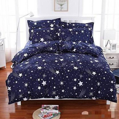 AAKARSH INTERNATIONAL 200 TC Cotton Double 3D Printed Flat Bedsheet(Pack of 1, Multicolor)