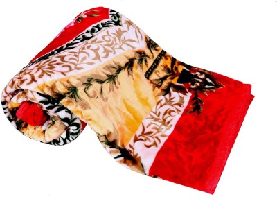 Indcrown Floral Double Mink Blanket for  Mild Winter(Microfiber, Multicolor)