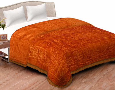 V.R.ENTERPRISES Solid Double Mink Blanket for  Heavy Winter(Silk, Polyester)