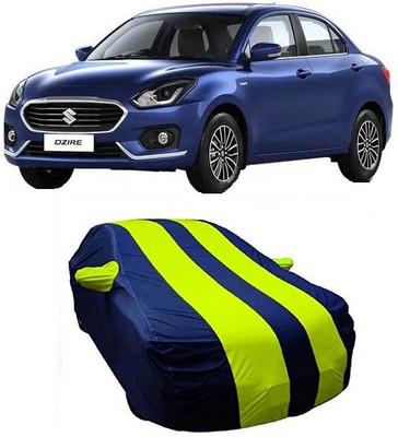 SA GROUP Car Cover For Maruti Suzuki Swift Dzire (With Mirror Pockets)(Green, Black)