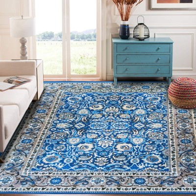 STATUS Multicolor Polyester Carpet(5 ft,  X 7 ft, Rectangle)
