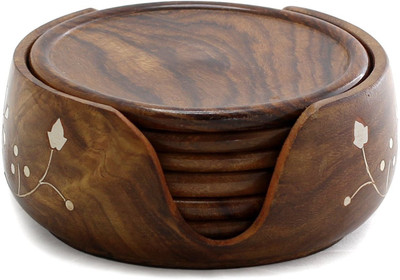 FUTURE GENERATION V GROUP Round Reversible Wood Coaster(Pack of 6)