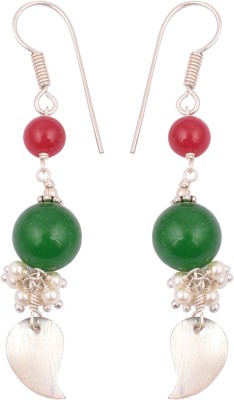 Pearlz Ocean Shell Pearl & Jade Drop Danglers Earring Hook Clasp Earrings For Girls & Women Pearl Alloy Drops & Danglers