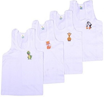 Trendmakerz Vest For Boys Cotton(White, Pack of 4)