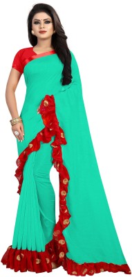 Fashion Day Self Design Bollywood Georgette Saree(Light Green)