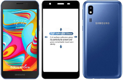 Mobizworld Edge To Edge Tempered Glass for Samsung Galaxy A2 Core(Pack of 1)