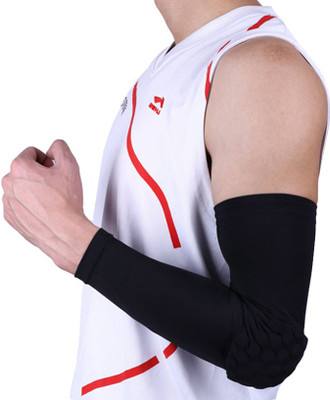 Nema Honeycomb Crashproof Basketball Arm Sleeve Elbow Support - Black - Medium Elbow Support(Black)