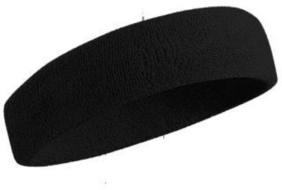 KK CRAFT Men and Women Sports Headband and Wrist Band (Black, Small) Head Support(Black)