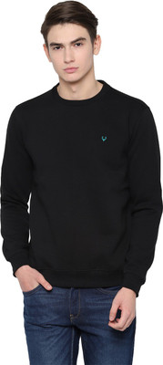 Allen Solly Full Sleeve Solid Men Sweatshirt