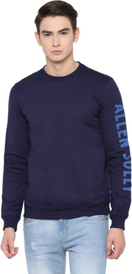 Allen Solly Full Sleeve Solid Men Sweatshirt