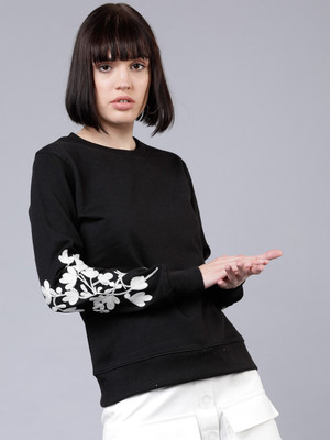 Tokyo Talkies Full Sleeve Embroidered Women Sweatshirt