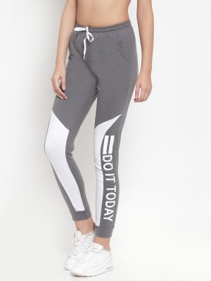 Boston Club Printed Women Grey Track Pants