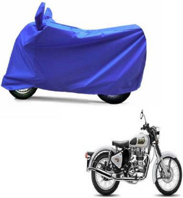 AK Star Two Wheeler Cover for Royal Enfield(Classic 350, Blue)