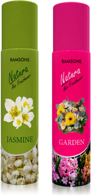 RAMSONS Jasmine and Floral Spray Jasmine And Garden Air Freshener 250ml Each (Pack Of 2)(2 x 250 ml)