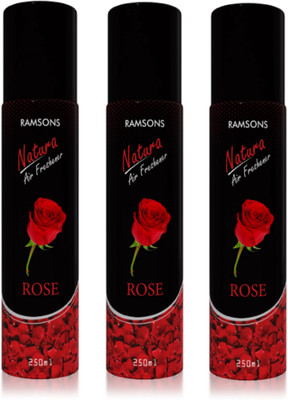 RAMSONS Rose Spray Rose Air Freshener 250ml Each (Pack Of 3)(3 x 250 ml)